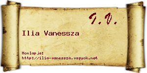 Ilia Vanessza névjegykártya